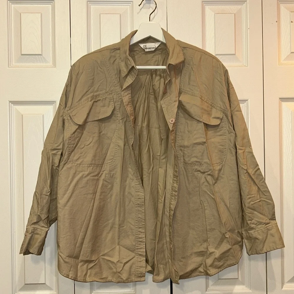 Vintage OS International Utility Shirt - 80s/90s Oversized Fit - Picture 1 of 4